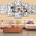 Produktbild XLST Leinwand 5 Stücke One Piece Malerei Anime Bilder Modulare Poster Wohnzimmer Art Wall Dekor,A,30X40X230X60X230X80X1