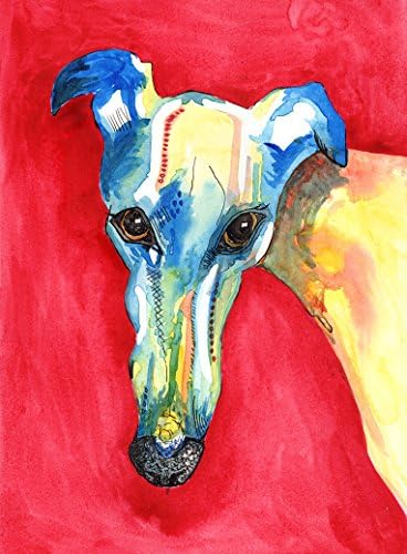 Greyhound Art Whippet Lurcher Italian Painting Art Print - A4 or A5 Prints - Mounted Options Available (A5 Print Only 5 x 7")