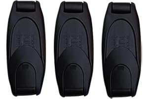 JUKOTA 3 PCS Ajustador Del CinturóN De Seguridad Del AutomóVil,Pinza cinturon seguridad coche,Clip Del Ajustador Del CinturóN De Seguridad,Antideslizante,Ajustable,Apto para adultos y niños(Negro)