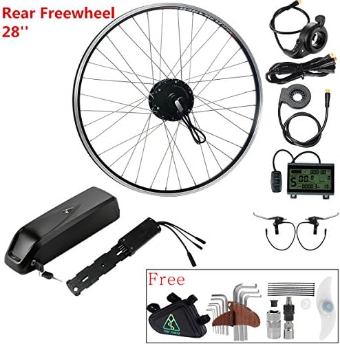 36V350W Rear Motor 28 Inch FreeWheel Black with 36V14.5Ah 537Wh Ebike Battery Lithium Ion for Electric Bicycle Suitable for Disc or V Brake