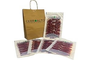 CERROALTO | Paleta de Cebo Ibérica 50% Raza Ibérica | 10 Sobres de 100 gr Loncheado en medias lonchas de fácil separación