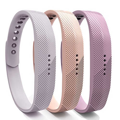 Cyeeson 3PC Fitbit Flex 2 Armband Weiche Silikon Adustable Armband Strap Replacement Watch Band für Fitbit Flex 2