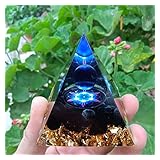 Ycyingcheng Pyramid Ogan Crystal Energy Tower Nature Reiki Chakra Crushed Stone, Negative Energy Remover Blessing Home Office Ornaments Decoration Feng Shui Ornaments Crystal Pyramid