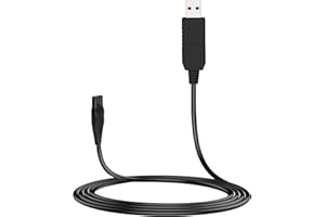 MEROM 15V USB Netzkabel Kabel Kompatibel mit Philips HQ8505 Rasierer 9000 7000 5000 3000 Serie Multigroom Pro All-in-One Grooming Trimmer Precision Bodygroom Ldekabel Ladegerät