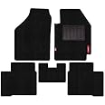 Elegant Cord Black Non-Woven Carpet Custom Fit Car Mats Compatible With Toyota Glanza (Set Of 5 Pcs)