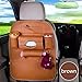 Produktbild JHKJ Auto Rücksitz Organizer, Tragbare Aufbewahrungstasche, PU Sitz Rückenprotektor Multifunktionale Auto Aufbewahrungstasche Sitz Hängetasche,Brown