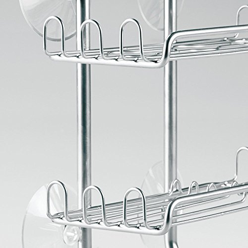 InterDesign 60466EU Classico Duschregal mit Saugnäpfen, silber - 4