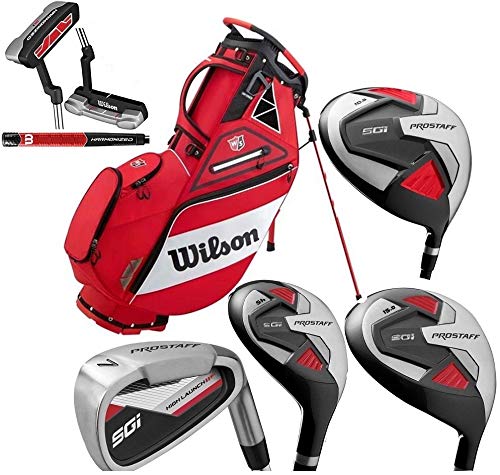 Wilson Prostaff SGI - Set Completo di Mazze da Golf da Uomo, con Ferri in Acciaio e legni in Grafite, per destrorsi