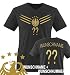 Produktbild Comedy Shirts - WM 2014 - DEUTSCHLAND - DELUXE F1-VH-Wunsch - Herren V-Neck T-Shirt - Schwarz/Gold Gr. M