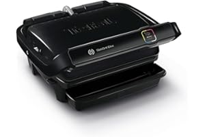 Tefal Optigrill Elite GC7508 Kontaktgrill, schwarz, 2.000 Watt