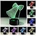 Produktbild WAOBE Erstaunliche 3D Illusion Effekt LED Nachtlicht Bell LED Schreibtisch Tisch Nachtlicht Lampe 7 Farbwechsel Acryl Presse Lampe Kinder Kinder Urlaub Geschenk Home Office Baby Zimmer Dekoration Nachtlicht