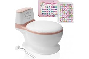 PARVULITOS Orinales Infantiles para niños y niñas desde los 18 meses - Cómodo, Estable y Fácil de Limpiar – Orinal Bebe que Incluye Pegatinas – Vater para Niños con Tapa y Respaldo – WC Portátil niños