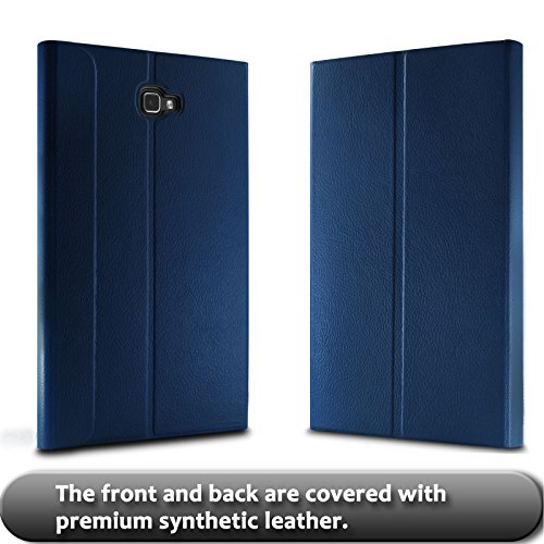 Infiland Samsung Galaxy Tab A 10.1 Slim Bluetooth Tastatur Hülle- Ultradünn leicht SmartShell Ständer Schutzhülle mit magnetisch abnehmbar drahtloser Bluetooth Tastatur für Samsung Galaxy Tab A 10.1 Zoll Wi-Fi/ LTE (2016) SM-T580N/SM-T585N Tablet-PC(QWERTZ Tastatur,Dunkleblau) - 2