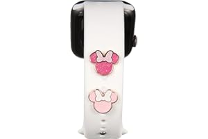 HotHome 3 Stücke Frauen Uhrenband Charms Kompatibel mit Apple Watch Silikon Armband Metall Dekorative Schmuck Silikonband Charms für Smartwatch SE 7 6 5 4 3 2 1 Uhrenbänden