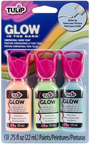 Tulip Dimensional Fabric Paint Set, Glow-In-The Dark Black Light by iLoveToCreate