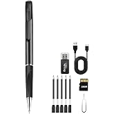 FARONG Mini Hidden Camera Pen, 1080P Mini Spy Cameras Pen with Video Recording and Photo Taking Includes MicroSD 32GB with Re