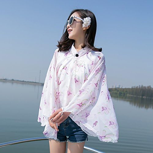 plain Neck Scarf 100 Is A Scarf Decorated In Summer Uv Protection Fashion Soft SKIN silk Luxurious scarf Scarf Fashion Urban Women And Sun-Shawl Cloak Frock Coat Long, Three Tablets Ties - The Thick Blue White