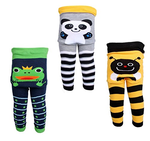 [Backbuy] 3 Pants 0-24 Months Baby Boys Toddler Leggings trousers Knitted pants K3K4K5 (12-18 Months)