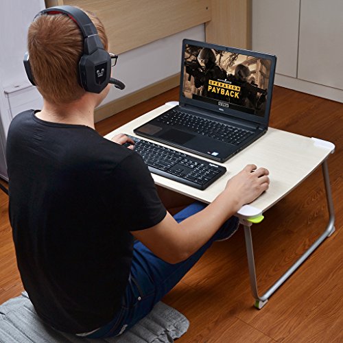 Avantree Multifunktioneller Tragbarer & Klappbarer Tisch zum Outdoor Camping & Picknick, Boden Esstisch & Bett Ablage zum Lesen, Frühstücken – TB903 - 4