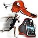 Produktbild ( Orange + Ear phone 154 x 74) Wiko Robby case High Quality Fitted Sports Armbands Running Bike Cycling Gym Jogging Ridding Arm Band case cover With case High Quality Fitted in Ear Buds Stereo Hands Headphones Headset with Built in Micro phone Mic and On-Off Button by i-Tronixs