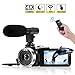 Produktbild 4K Camcorder Videokamera WiFi Vlogging Kamera Camcorder mit Mikrofon Full HD 1080P 30FPS 3"HD Touchscreen Digitale Kamera für YouTube mit IR-Nachtsicht und Fernbedienung