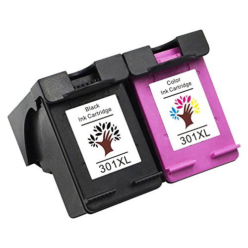 GREENSKY 2Pack 301XL Wiederaufbereitet Tintenpatronen Ersatz für HP 301 XL 301XL für HP CH561EE CH562EE CH563EE CH564EE HP Deskjet 1000 1010 1050 2000 2050 2050a 3000 3050 HP Officejet 2620 2622 2624 4630 4632 HP Envy 4500 4502 4504 4505 Drucker - 2Pack (1 Schwarz & 1 Tri-Farbe)