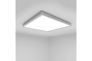 ‎VKELE Vkele [Sparpreis inkl. Aufbaurahmen] [Premium 120 lm/W] LED Panel 62x62cm Warmweiß 3000K 36W 4600lm Silberrahmen Deckenleuchte, Deckenlampe, Büroleuchten