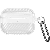 Minesk Airpods Pro 2 ile Uyumlu Fiber Karbon G&ouml;r&uuml;n&uuml;ml&uuml; Şeffaf Silikon Kılıf Tam Oturan M&uuml;kemmel Kalıp ve G&ouml;z Alıcı Şık Tasarı