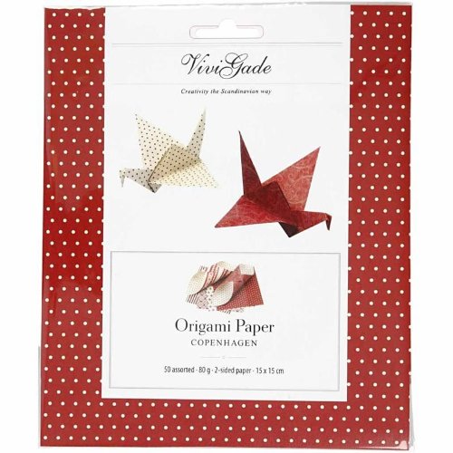 Origamipapier, Sortiment, 15×15 cm, Copenhagen, 50 sort. Blatt - 5