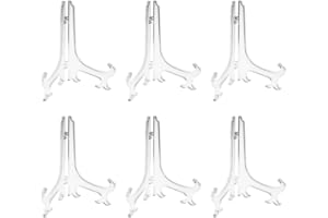 Tincogo 6 Pieza plástico Pantalla Soporte Caballete para Foto Marco Bowl Placa (8 Pulgadas)