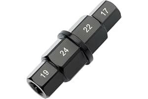 JNNJ Outil De Démontage D'axe Hexagonal Roue Moto, Outil De Démontage L'axe De La Roue Avant Arrière Moto, Outil Dépose D'essieu Hexagonal pour La Plupart des Réparations Roues(Noir)
