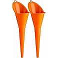 AASONS Multi-Function Plastic Long Neck Oil Funnel for Automotive Lubricants, Engine, Water, Diesel Fuel, Kerosene | Car/Motorcycle Crankcase Fill Filler (Pack of 2)