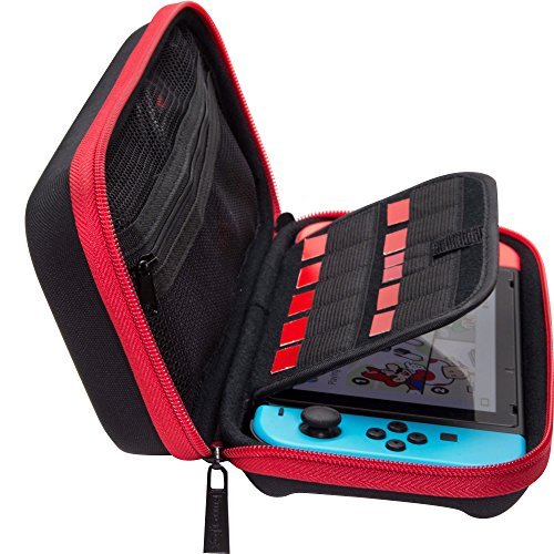 ButterFox Deluxe Nintendo Switch Reisetasche Tasche mit Ablageraum fr offizielles Netzteil und 9 Game Card Slots - Rot / SchwarzGengend Platz fr Nintendo Switch-Netzteil, Joy-Con-Controller, Joy-Con-Handgelenksschlaufen, Kabel. ButterFox Deluxe Nintendo Switch Reisetasche Tasche mit Ablageraum fr offizielles Netzteil und 9 Game Card Slots - Rot / SchwarzGengend Platz fr Nintendo Switch-Netzteil, Joy-Con-Controller, Joy-Con-Handgelenksschlaufen, Kabel.