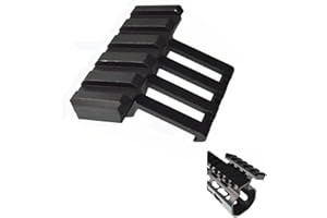 FIRECLUB 2018 (Black) Tactical Extremely Low Profile Offset Mount for Picatinny Quad Rails, for: Weapons Lights, red & Green dot Laser, for Surefire, Streamlight, Leapers, and Many Others