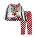 Produktbild Weihnachten Baby Mädchen Prinzessin Hirsch Gestreift Tops +Hose Kleid Outfits einstellen Kleinkind Little Girls Christmas Sound6 (Mehrfarbig, 3-4Jahre)