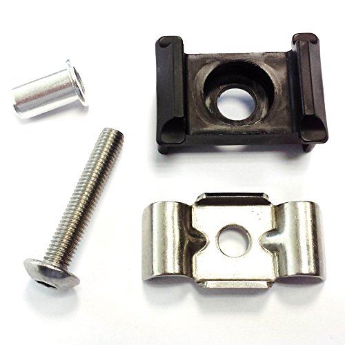 Zaun Pfosten Montagesatz Doppelstabzaun schwarz 9005 + Butterfly V2A 10 Stück