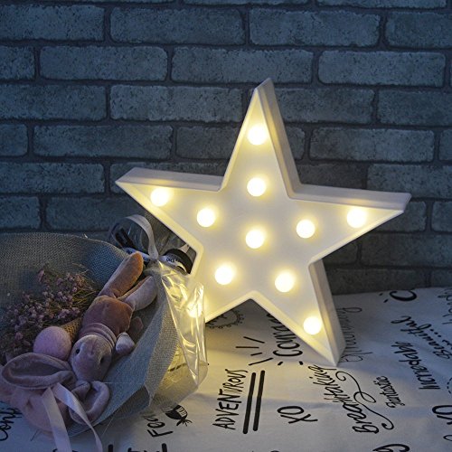 Estrella LED Iluminación infantil nocturna Luces nocturnas Luces de estado de ánimo Lámparas Enfermería Cuarto del bebé Decoración Luces de escritorio (Blanco)