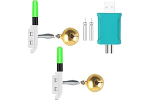 FUFRE Luz de pesca electrónica, indicador de picada de pesca, varillas luminosas LED de pesca, luz LED de pesca, barra de brillo de pesca, caña de pescar flotante, accesorio de pesca