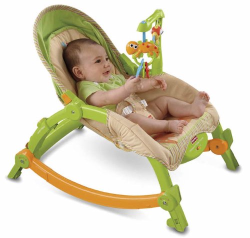 Fisher-Price Newborn-To-Toddler Portable Rocker, Lizards