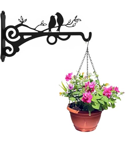 2 Pflanzenhalter Wandhaken Aus Eisen, 10 Cm – Für Blumenampeln, Vogelhäuschen & Deko