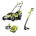 Produktbild Ryobi RLM18X33HLT18 Akku-Rasenmäher Set inkl. 18V 4.0Ah Akku und Ladegerät und Trimmer