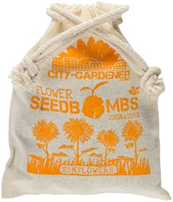City Gardeners Seed Bombs"Sunflowers" - 10 Walnut-Sized Seed Bombs