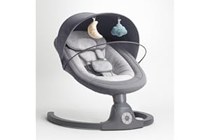 BEBE2LUXE Ava: Dondolo bebe elettrico (grigio)