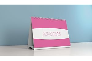 PRINTSERVIS Calendario da Tavolo Personalizzabile 2024/2025 - Design Artistico e Creativo, Formato 215x148.5mm, Ideale per Ufficio, Casa e Scuola (Artistico Stimola Creativita 3) (Rosa)