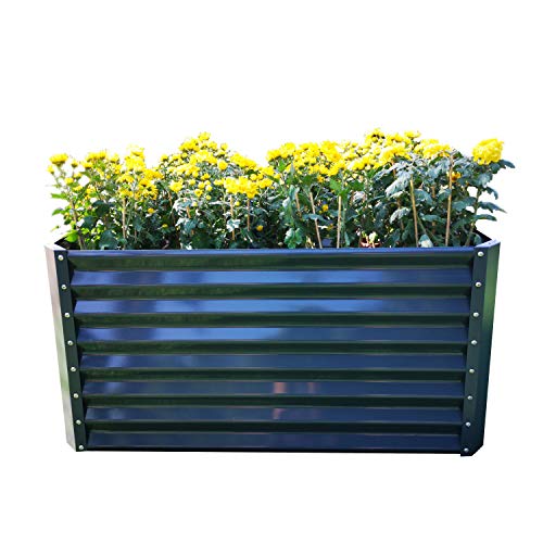 Chicreat - Lit surélevé métallique, lit de jardin, 90 x 120 x 60 cm