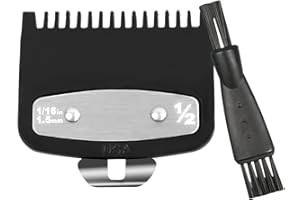 FUTUHADA Tondeuse à Cheveux Limite Peigne, 1.5 mm Sabot Tondeuse, Guide de Coupe Peigne, Sabot pour Tondeuses, Guide Ensemble Peigne pour Accessoires de Tondeuse de Rechange avec Brosse de Nettoyage