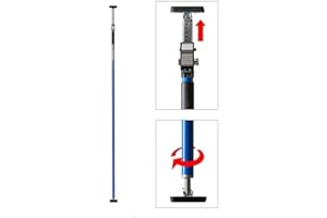 ALLEGRA AB360 Deckenstütze Profi Einhandstütze bis 60kg Baustütze Höhe 360cm Teleskopstütze Montagestütze (Blau)