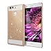 Produktbild Huawei P9 Hülle Handyhülle von NICA, Glitzer Slim Hard-Case Back-Cover Schutzhülle, Handy-Tasche im Glitter Sparkle Design, Dünnes Bling Strass Stoßfestes Etui Bumper für P9 Smart-Phone - Gold