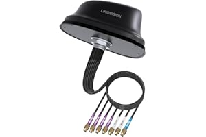 LINOVISION 5G LTE MIMO Combo 7-en-1 Antena, 4X 5G LTE, 1x GNSS, 2X Wi-Fi, Antena SMA de tejado para Exteriores con Cable de 3m, Funciona con Teltonika RUTM50, RUTX50, TRB500, RUTC50 (PR1KC640)