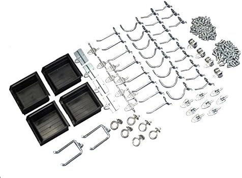TritonProducts 76964 DuraHook and Hanging Bin Assortment Kit, Black, Small